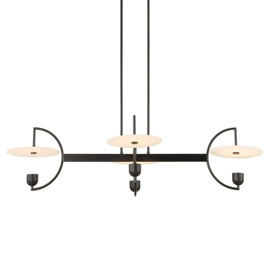 Kyoto - 4 Light Linear LED Chandelier - Black