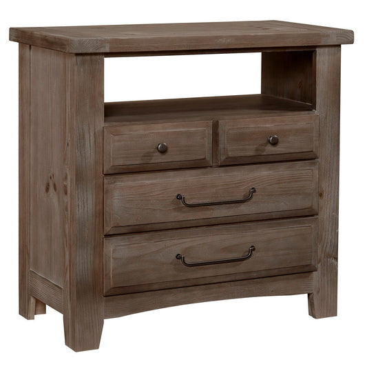 Sawmill - 4-Drawer Media Chest - Saddle Gray
