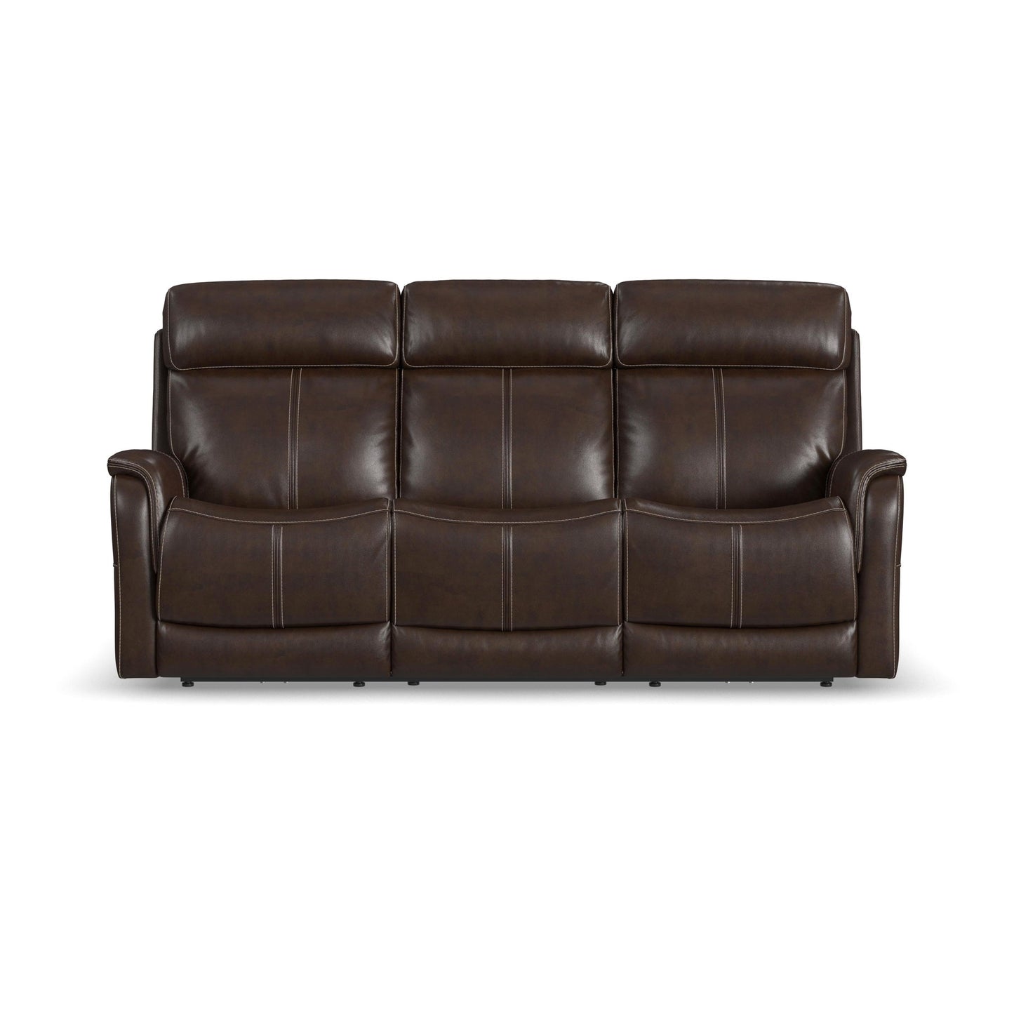 View - Power Reclining Sofa With Console, Power Headrest & Lumbar