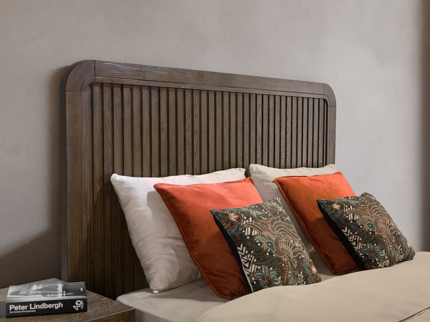 Athens - Queen Panel Bed - Dark Brown