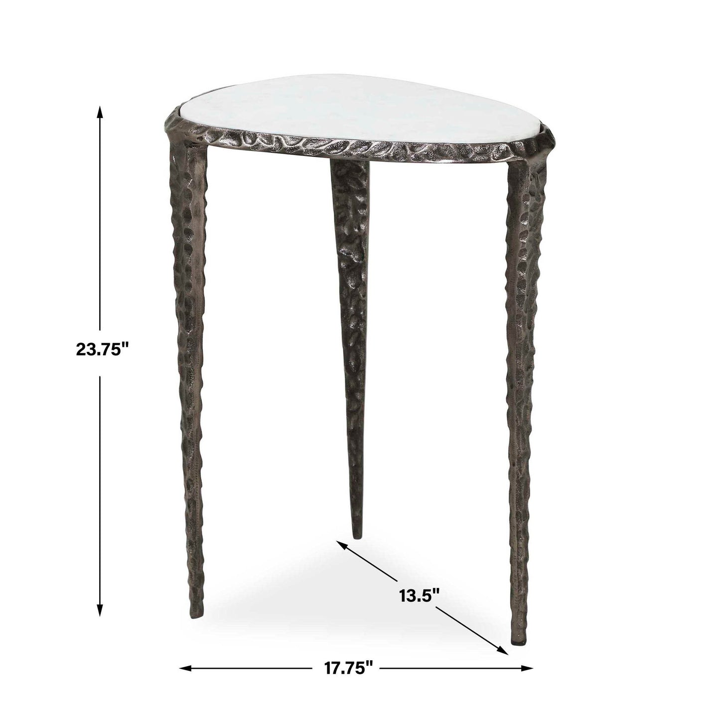 Arnold - Marble Accent Table - Bronze,White