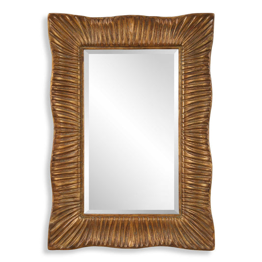 Emerson - Scalloped Antique Gold Mirror