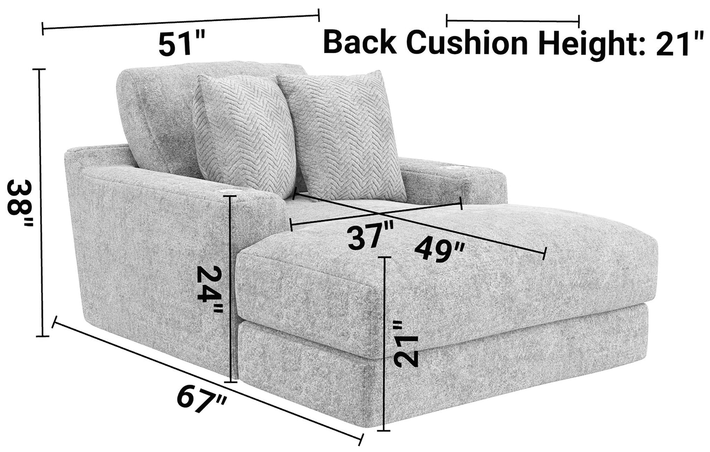 Cozy - Chaise With USB