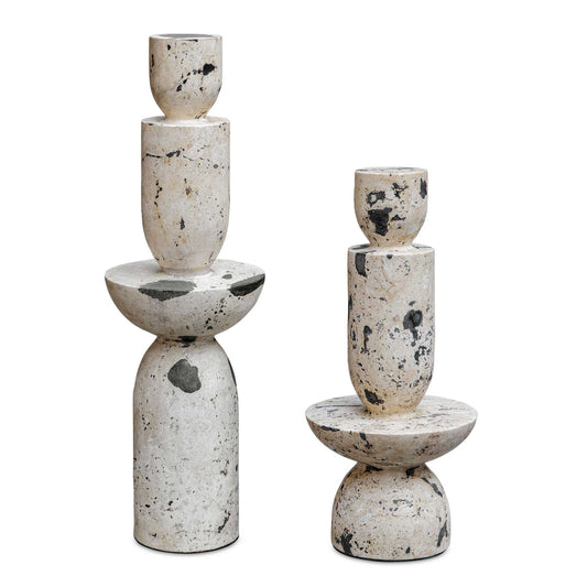 Nouveau - Tower Sculptures (Set of 2) - White