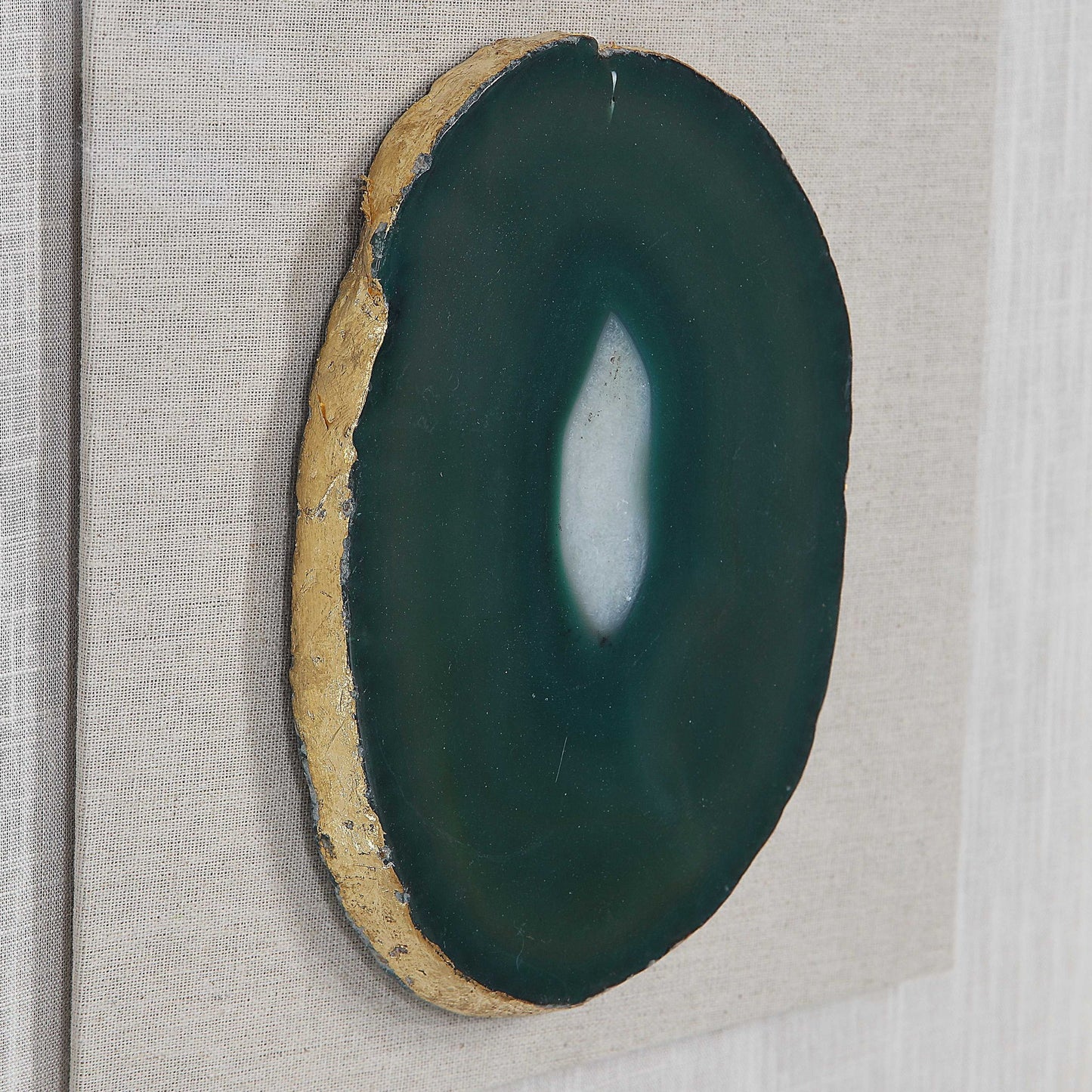 Keeva - Agate Stone Shadow Box - Gold