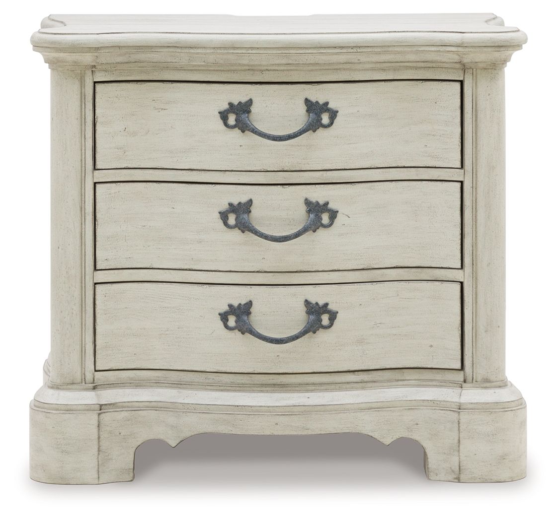 Arlendyne - Three Drawer Night Stand - Antique White