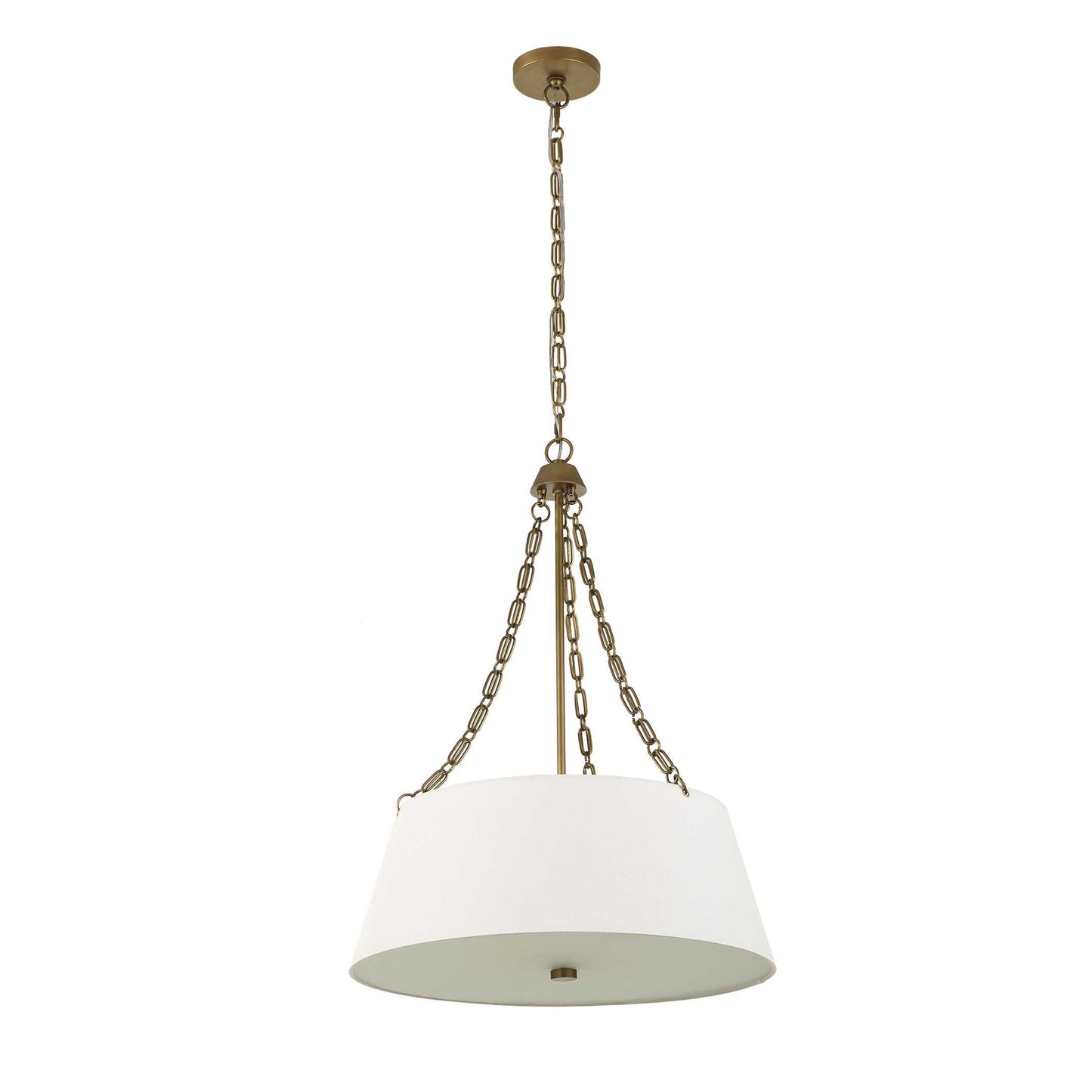 Andalucia - 4 Light Drum Pendant - Gold / White