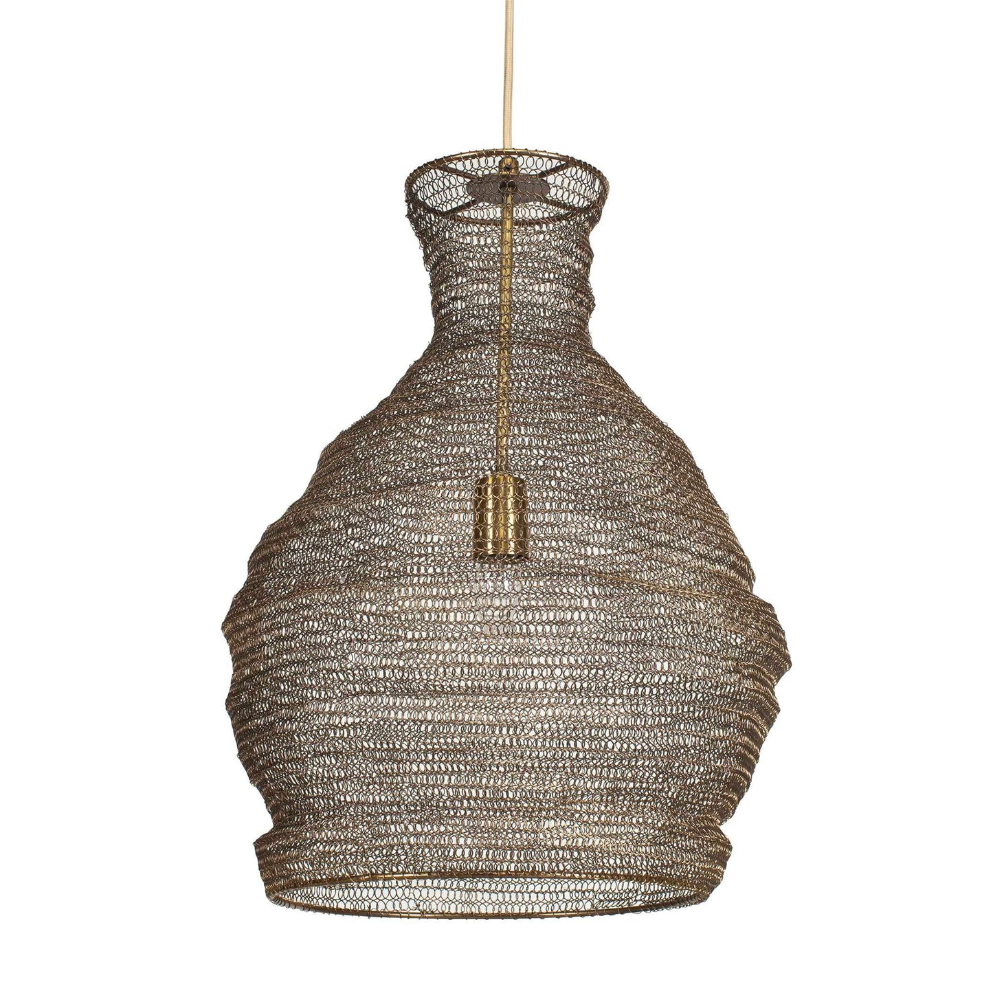 Murmur - Woven Brass 1 Light Pendant - Brass