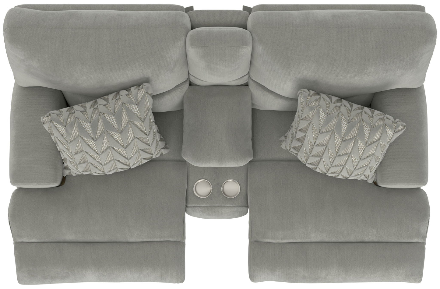Renaldo - Power Console Loveseat With Zero Gravity Recline - Stone