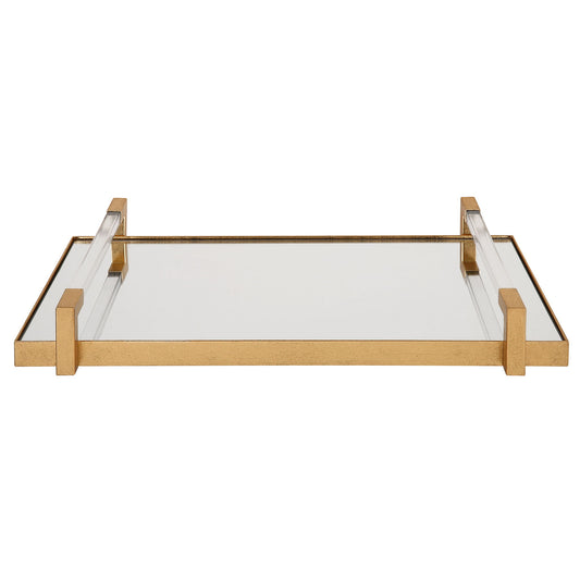 Deki - Mirrored Tray - Gold