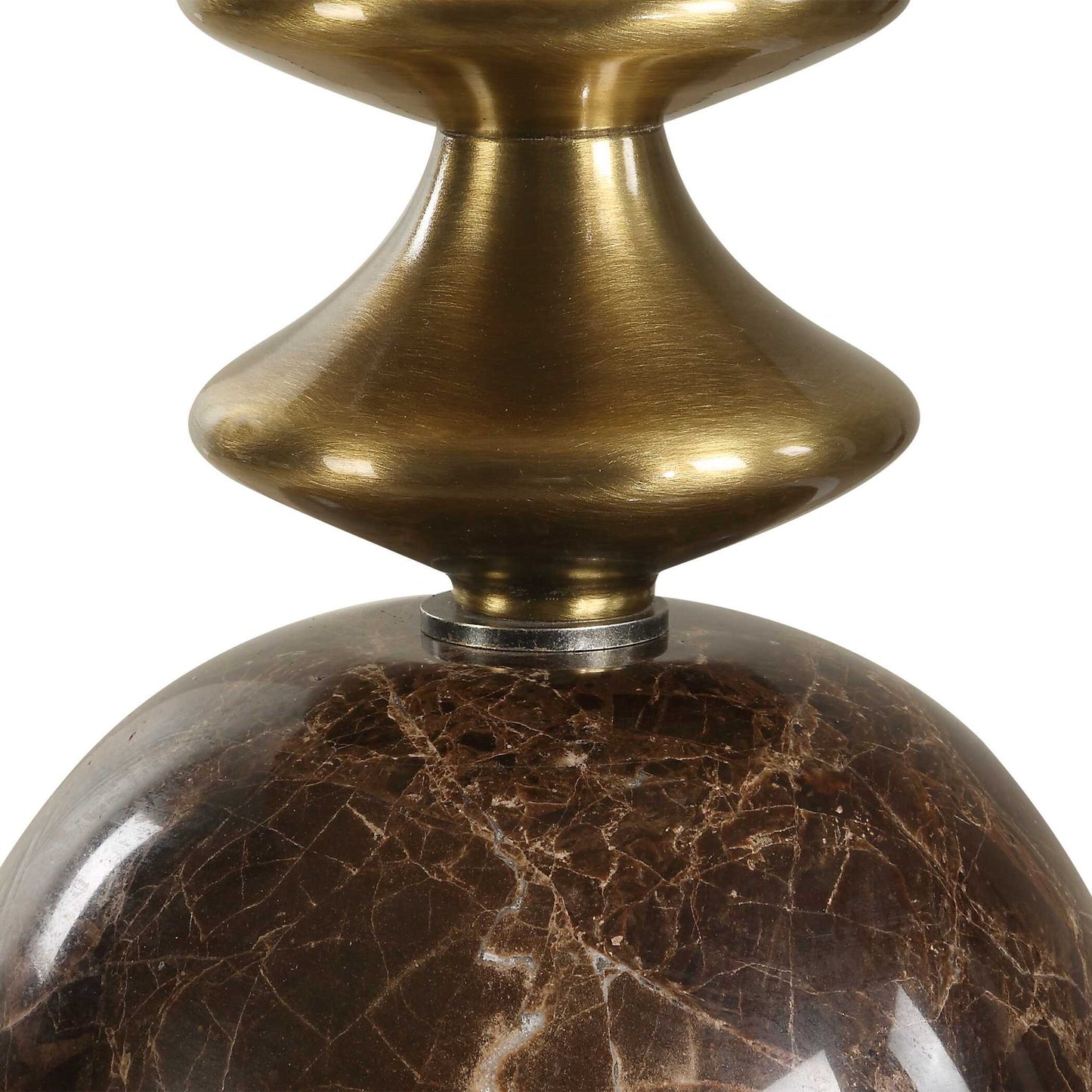 Percy - Marble Buffet Lamp - Brass / Brown