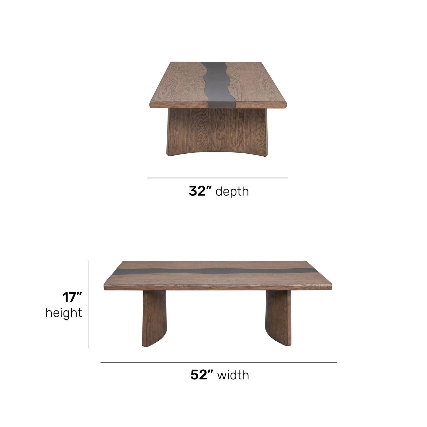 Lyra - Rectangular Coffee Table - Dark Brown