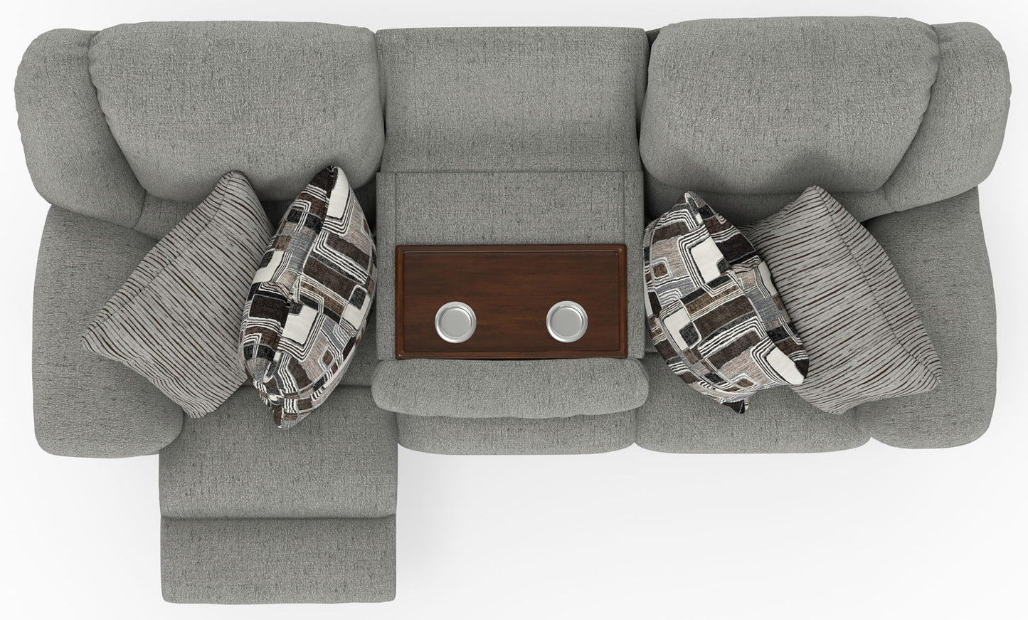 Trifecta - Sofa With 3 Recliners and Drop Down Table