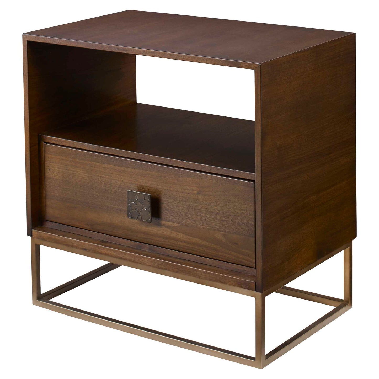 Bexley - Walnut Side Table - Dark Brown