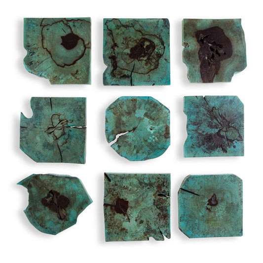 Bahati - Wood Wall Decor (Set of 9) - Blue