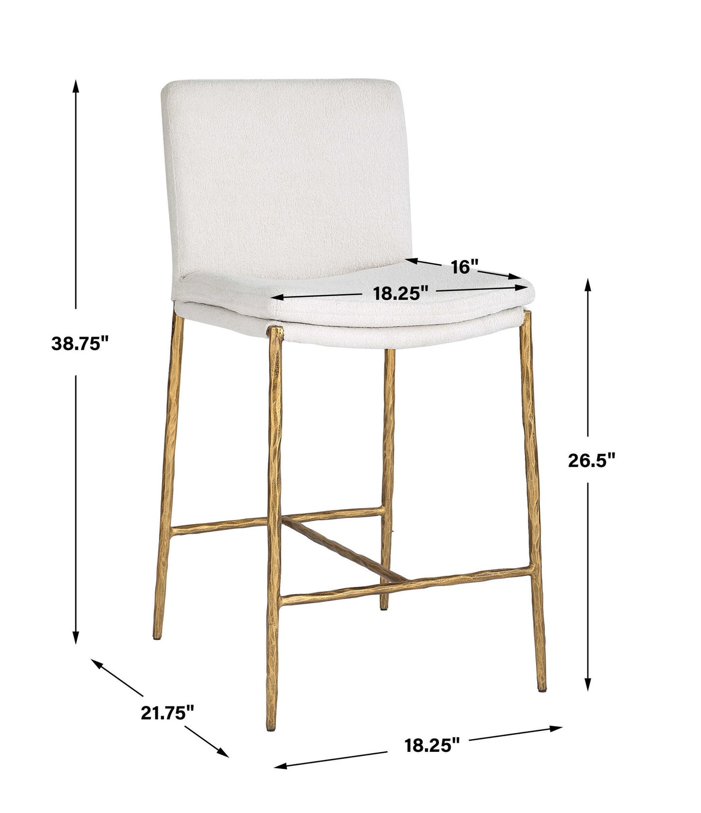 Ascend - Counter Stool - White