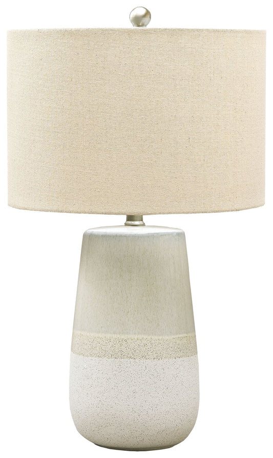 Shavon - Ceramic Table Lamp - Beige / White