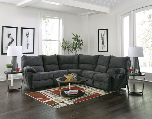 Shane - 2 Piece Reclining Sectional - Smoke