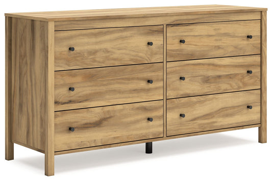 Bermacy - Six Drawer Dresser - Light Brown