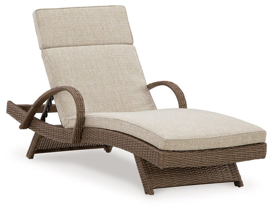 Beachcroft - Chaise Lounge With Cushion - Beige
