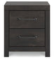 Hollivern - Two Drawer Night Stand - Dark Gray