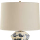 Oranda - Abstract Geometric Table Lamp - Blue / White
