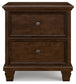 Danabrin - Two Drawer Nightstand - Brown