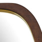 Zachari - Asymmetrical Tall Mirror - Gold / Woodtone