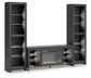 Cayberry - 3-Piece Entertainment Center With Electric Fireplace - Black