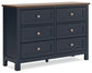 Landocken - Dresser - Brown / Blue