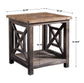 Spiro - Reclaimed Wood End Table - Light Brown & Dark Gray