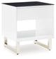 Gardoni - Rectangular End Table - White / Black