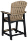Fairen Trail - Barstool (Set of 2) - Black / Driftwood