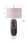 Olesya - Swirl Glass Table Lamp - Blue