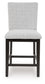 Neymorton - 5 Pc. - Rectangular Dining Room Counter Table, 4 Barstools - Dark Grayish Brown