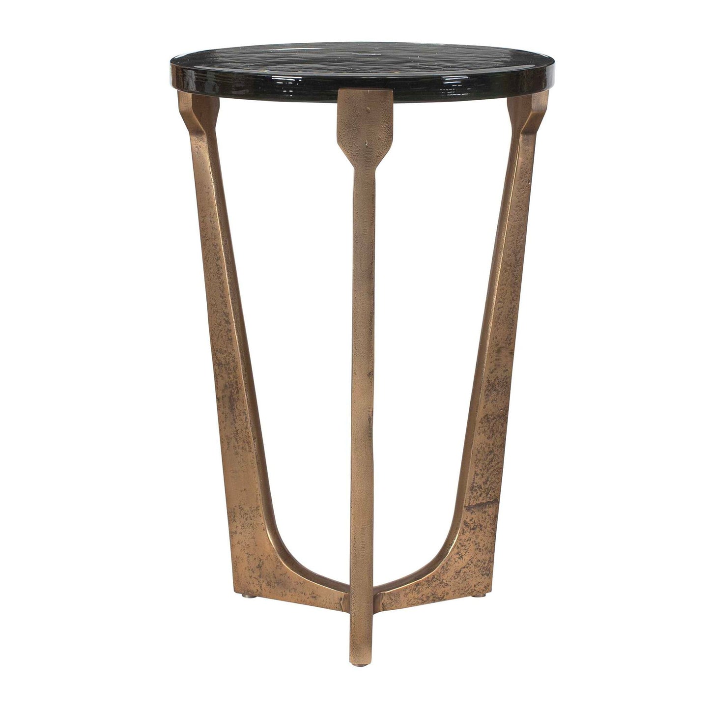 Bohdi - Outdoor Accent Table - Brass / Black