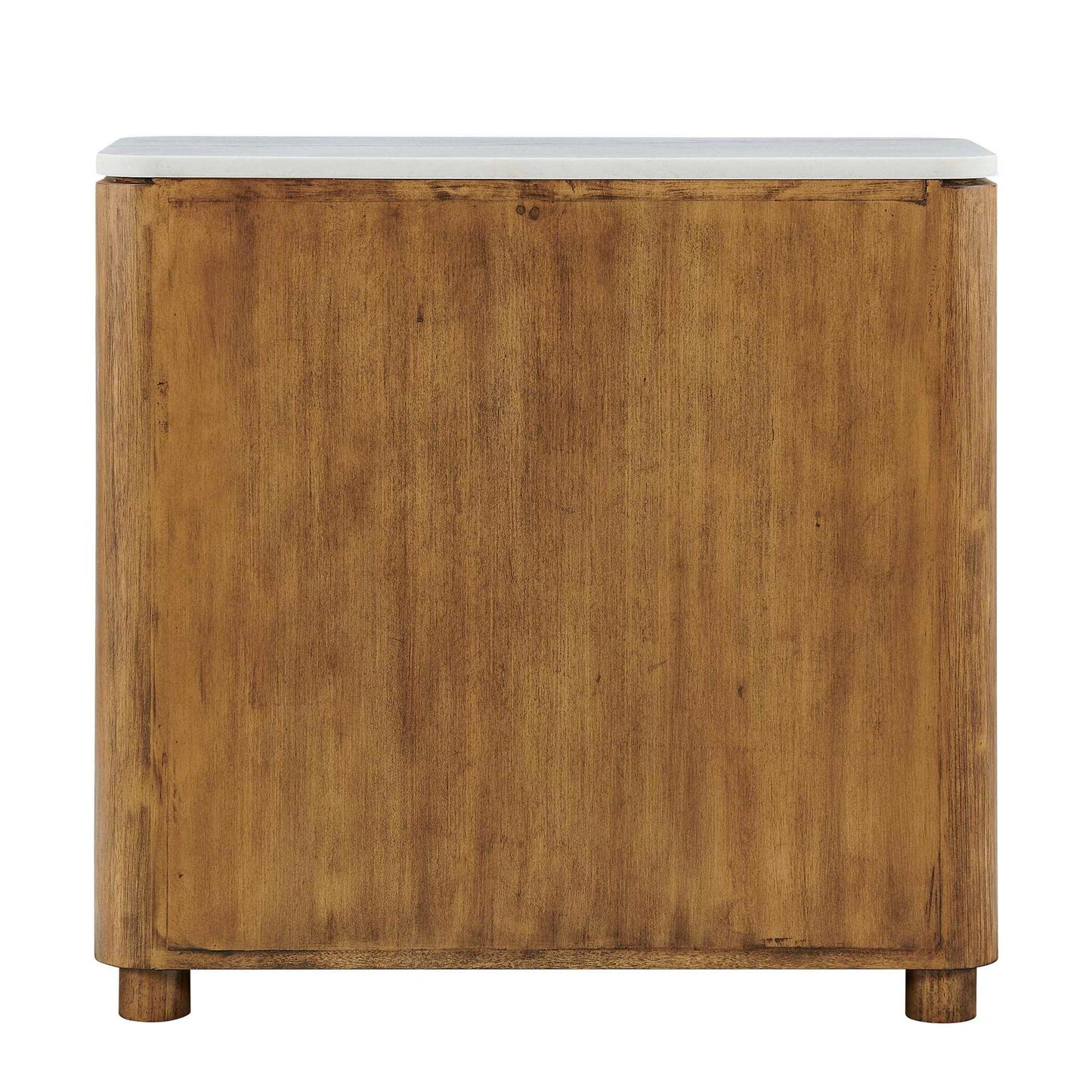 Mebarak - Reeded 2 Door Cabinet - Bronze,White,Woodtone