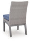 Half Moon Beach - Side Chair With Cushion (Set of 2) - Blue / Gray