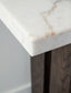 Burkhaus - Sofa Table - White / Dark Brown