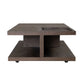 Athens - Rectangular Coffee Table With Casters - Chocolate Brown