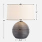 Chelsom - Ribbed Table Lamp - Gray