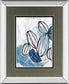 Lanterns I By June Erica Vess, Mirrored Frame - Blue