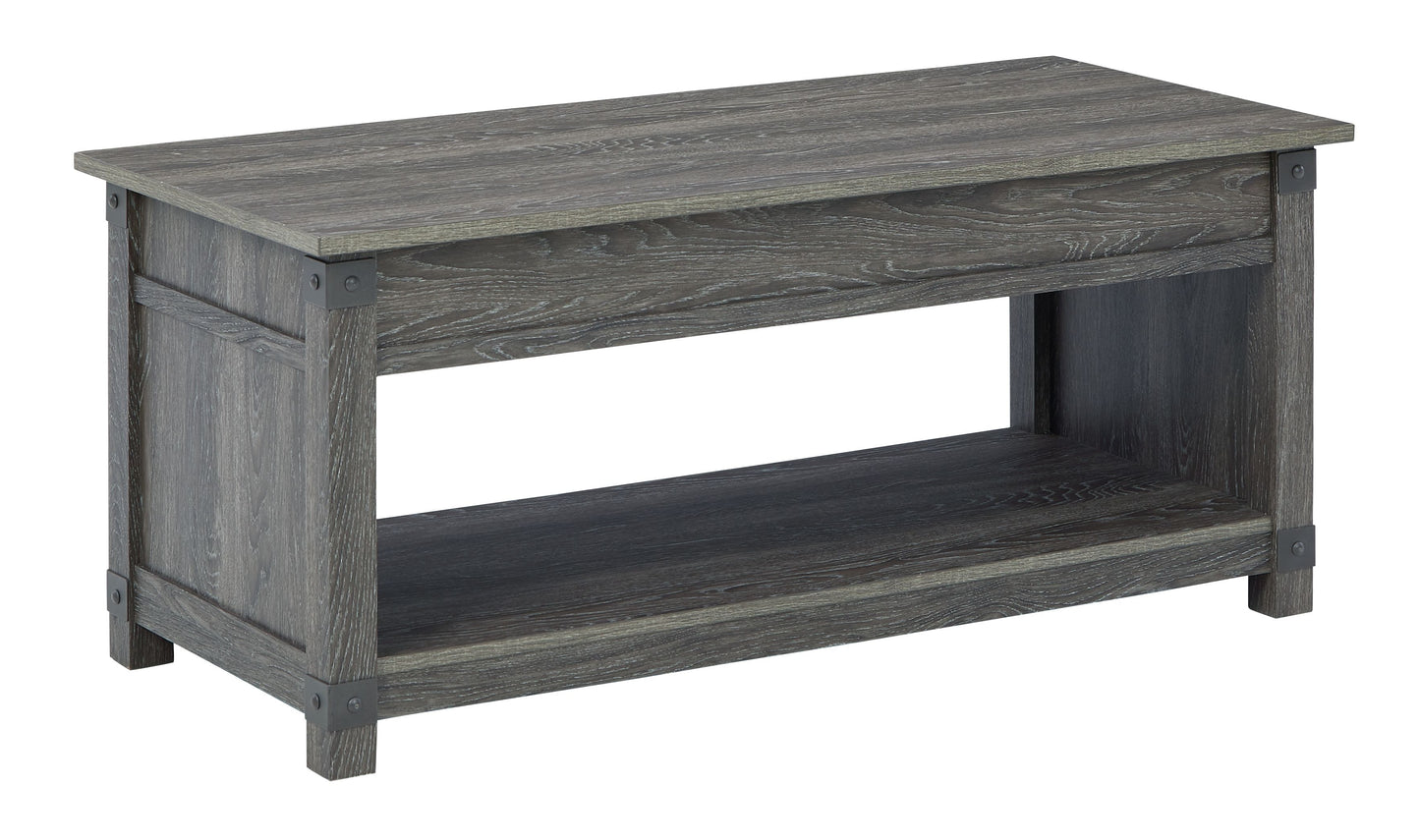 Freedan - 3 Pc. - Coffee Table, 2 End Tables - Grayish Brown
