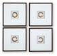 Dallbourne - Wall Art Set (Set of 4) - White / Gold Finish