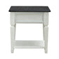 Allyson Park - Drawer End Table - Wirebrushed White / Charcoal