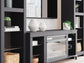 Cayberry - 3-Piece Entertainment Center With Electric Fireplace - Black
