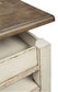 Realyn - Lift Top Cocktail Table - White / Brown