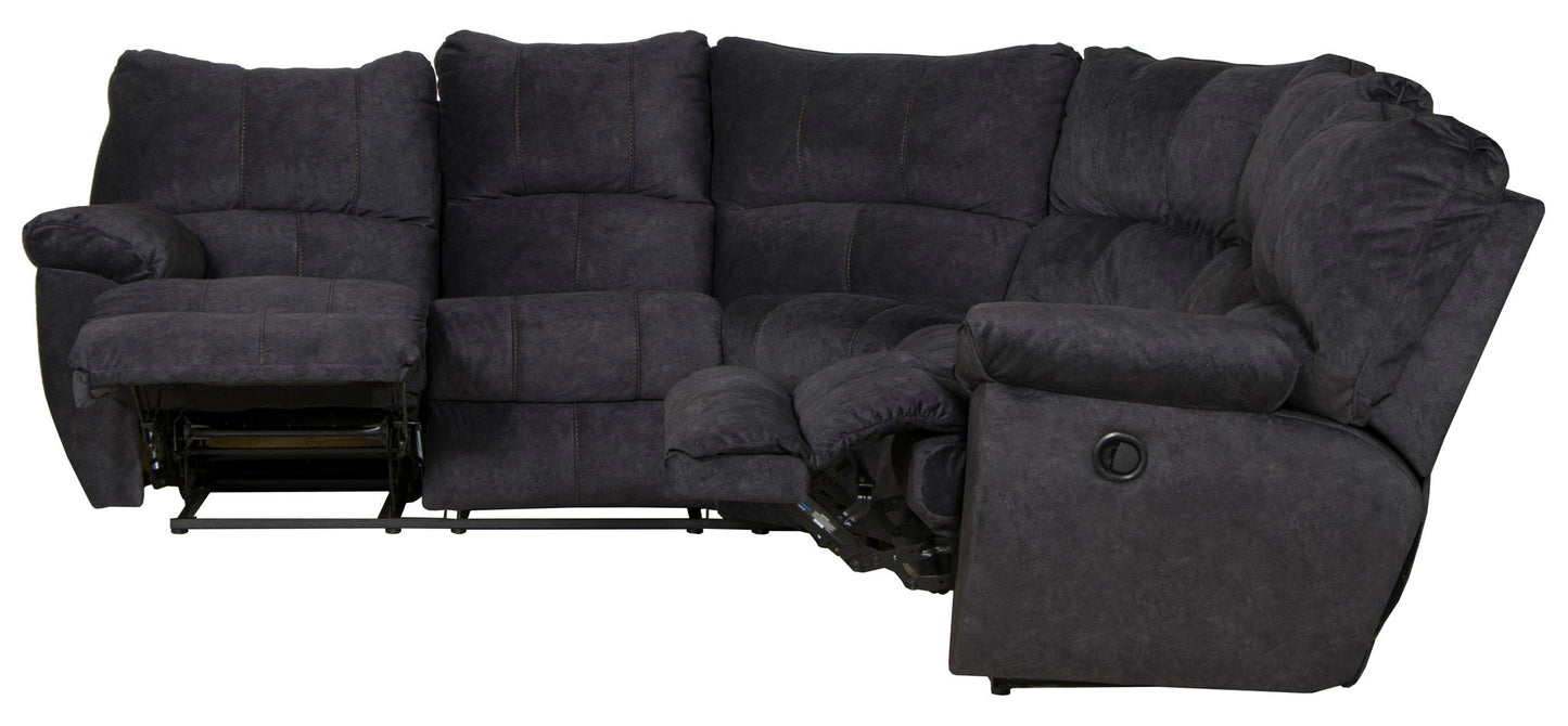Shane - 2 Piece Reclining Sectional - Smoke