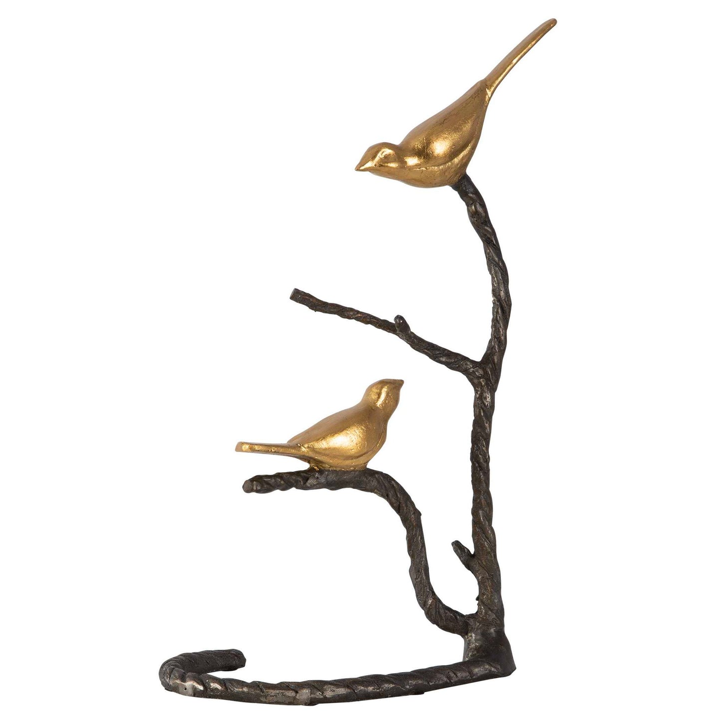 Birds On A Limb - Sculpture - Black & Gold