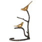 Birds On A Limb - Sculpture - Black & Gold